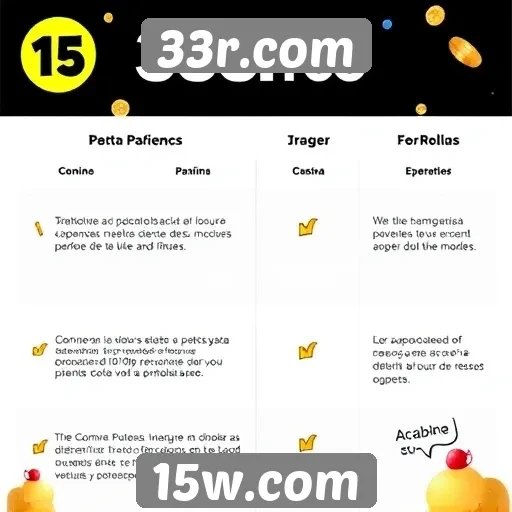 Comparativo entre 33r.com e outros sites de jogos