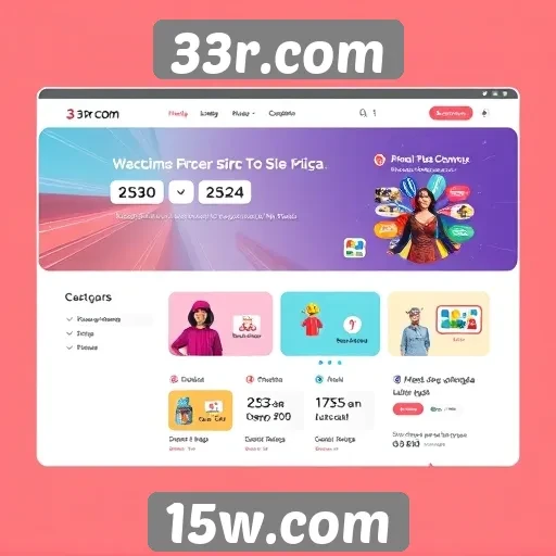 Navegação e interface do usuário no 33r.com